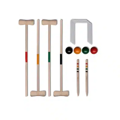 Juego de croquet madera 4 personas con accesorios